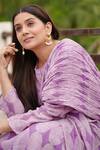 Shop_JAYATI GOENKA_Purple Chanderi Silk Round Neck Geometric Print Kurta Set 