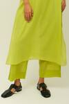 OFRIDA_Green Cotton Tropica Pant _Online_at_Aza_Fashions