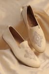 Buy_Around Always_Beige Naman Floral Embroidered Loafers _at_Aza_Fashions