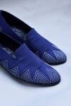 Around Always_Blue West Chevron Embroidered Loafers _Online_at_Aza_Fashions
