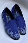 Buy_Around Always_Blue West Chevron Embroidered Loafers _at_Aza_Fashions