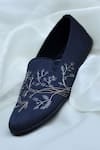 Shop_Around Always_Navy Yug Embroidered Slip-on Loafers _at_Aza_Fashions