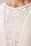 Buy_The Summer House_Off White Chanderi Embroidery Round Neck Callisto Handwoven Dress _Online