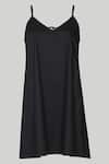 Shop_Reistor_Black Cotton V-neck Tent V Dress _Online_at_Aza_Fashions