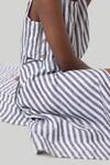 Shop_Reistor_Blue Cotton Round Neck Striped Boxy Crop Top With Overlap Midi Skirt _Online_at_Aza_Fashions