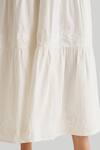 Buy_Reistor_Off White Cotton Embroidery Square Neck Tiered Dress 