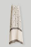 Reistor_Off White Crepe Scoop Neck Wildflower And Dot Print Maxi Dress _Online_at_Aza_Fashions