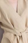 Shop_Reistor_Beige Cotton V-neck Wrap Top _Online_at_Aza_Fashions