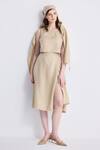 Buy_Reistor_Beige Cotton Boat Neck Overlap Midi Skirt And Crop Top Set _at_Aza_Fashions
