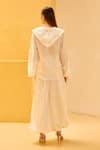 Shop_Therealb_White Taffeta Embroidery V-neck Sailor Collar Top And Bubble Pant Set _at_Aza_Fashions