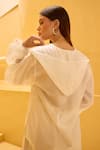 Therealb_White Taffeta Embroidery V-neck Sailor Collar Top And Bubble Pant Set _at_Aza_Fashions