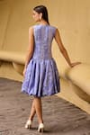 Shop_Therealb_Lavender Jacquard Round Neck Sleeveless Drop Waist Dress _at_Aza_Fashions