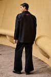 Shop_Therealb_Black Jacquard Shirt Jacket _at_Aza_Fashions