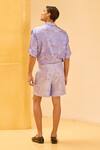 Shop_Therealb_Lavender Jacquard Shirt And Shorts Set _at_Aza_Fashions