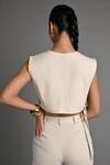 Shop_Veera Wear_Off White Orbit Eyelet Bib _at_Aza_Fashions