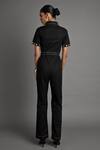 Shop_Veera Wear_Black Cotton Studs Collared Urban Vault Jumpsuit _at_Aza_Fashions