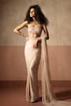 Buy Quench A Thirst Pink Net, Satin Embroidery, Mirrors, Baby Pre-draped Saree And Blouse Set at Aza Fashions Buy_Quench A Thirst_Pink Net, Satin Embroidery, Mirrors, Baby Pre-draped Saree And Blouse Set _at_Aza_Fashions