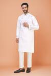 Buy Arihant Rai Sinha White Silk Embroidery, Mirrors Floral And Work Kurta Set at Aza Fashions Buy_Arihant Rai Sinha_White Silk Embroidery, Mirrors Floral And Work Kurta Set _at_Aza_Fashions