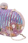 Buy_Nazaakat By Samara Singh_Purple Sequins, Rhinestones, Beads And Embroidered Clutch Bag 