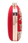 Shop_Nazaakat By Samara Singh_Red Embroidery, Sequins, Beads, Crystals And Silk Clutch _Online_at_Aza_Fashions
