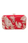Buy_Nazaakat By Samara Singh_Red Embroidery, Sequins, Beads, Crystals And Silk Clutch 