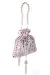 Nazaakat By Samara Singh_Pink Beads, Mirrors, Pearls, Tassels And Embellished Potli Bag _Online_at_Aza_Fashions