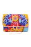 Buy_Nazaakat By Samara Singh_Multi Color Beads Peacock And Geometric Motif Flap Bag 