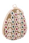 Nazaakat By Samara Singh_Multi Color Beads, Stones Beaded And Embellished Oval Clutch _at_Aza_Fashions