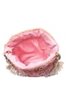 Buy_Nazaakat By Samara Singh_Pink Beads, Embroidery, Pearls, Tassels Leaf Motif Potli 