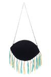 Shop_Nazaakat By Samara Singh_Blue Beads, Tassels Evil Eye Beaded And Boho Bag _at_Aza_Fashions