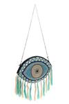 Nazaakat By Samara Singh_Blue Beads, Tassels Evil Eye Beaded And Boho Bag _Online_at_Aza_Fashions