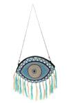 Buy_Nazaakat By Samara Singh_Blue Beads, Tassels Evil Eye Beaded And Boho Bag _Online_at_Aza_Fashions