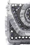Buy_Nazaakat By Samara Singh_Black Mirrors, Beads, Fringe And Embroidered Boho Bag 