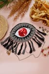 Buy_Nazaakat By Samara Singh_Black Sequins, Beads, Tassels Evil Eye And Boho Bag _at_Aza_Fashions