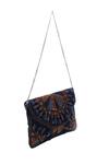 Shop_Nazaakat By Samara Singh_Black Beads, Pom-poms Beaded And Embellished Clutch Bag _Online_at_Aza_Fashions