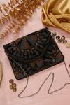 Buy_Nazaakat By Samara Singh_Black Beads, Pom-poms Beaded And Embellished Clutch Bag _at_Aza_Fashions