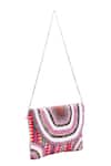 Buy_Nazaakat By Samara Singh_Pink Beads Geometric Clutch Bag _at_Aza_Fashions