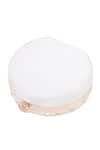 Shop_Nazaakat By Samara Singh_White Beads, Pearls, Sequins, Crystals, Embroidery Round Clutch With Sling Chain _at_Aza_Fashions