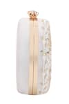 Buy_Nazaakat By Samara Singh_White Beads, Pearls, Sequins, Crystals, Embroidery Round Clutch With Sling Chain _Online_at_Aza_Fashions