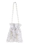 Nazaakat By Samara Singh_White Pearls, Beads, Tassels And Embellished Potli Bag _Online_at_Aza_Fashions