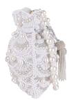 Nazaakat By Samara Singh_White Pearls, Beads, Tassels And Embellished Potli Bag _at_Aza_Fashions