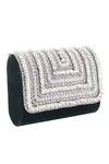 Shop Nazaakat By Samara Singh Green Crystals, Beads Velvet And Embellished Flap Bag Online at Aza Fashions Shop_Nazaakat By Samara Singh_Green Crystals, Beads Velvet And Embellished Flap Bag_Online_at_Aza_Fashions