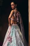 Buy_Angad Singh_Pink Silk, Net Patchwork, Mirrors, Multicolor Raw Bridal Lehenga Set _Online_at_Aza_Fashions