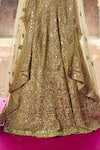 Buy_Angad Singh_Gold Net Mirrors, Zari, Gota Patti, Embroidery Sweetheart Bridal Lehenga Set 
