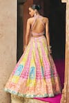 Shop_Angad Singh_Multi Color Brocade, Net Mirrors, Zari, Gota Multicolor Raw Silk Lehenga Set _at_Aza_Fashions