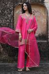 Buy Charu Makkar Pink Silk, Shantoon, Organza Embroidery, Zari, Gota Patti Surveen Kurta Set at Aza Fashions Buy_Charu Makkar_Pink Silk, Shantoon, Organza Embroidery, Zari, Gota Patti Surveen Kurta Set _at_Aza_Fashions