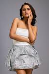 Deepika Arora White Roma Bandeau Neck Strapless Mini Dress at Aza Fashions Deepika Arora_White Roma Bandeau Neck Strapless Mini Dress _at_Aza_Fashions