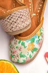 Hello JR_White Margarita Floral Print Juttis _Online_at_Aza_Fashions