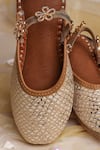 Buy_Hello JR_Gold Dalia Glitter Embellished Mules _Online_at_Aza_Fashions