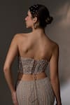 Buy_Jade By Ashima_Beige Organza, Shantoon Beads, Embroidery, Sequins Fiona Corset Lehenga Set _Online_at_Aza_Fashions